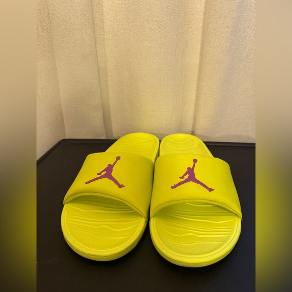 Jordan Neon Men Slides Sz13 - Picture 2 of 6